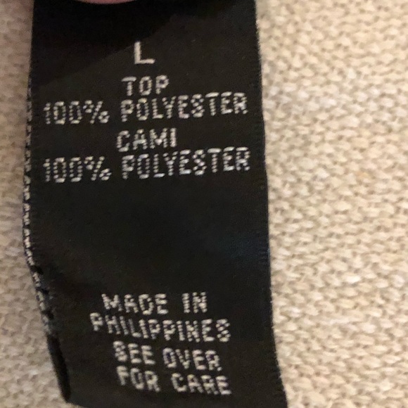 AGB Blouse 3/4 Sleeves with attached Black Cami, Large, EUC, pet/smoke free home - Picture 7 of 15